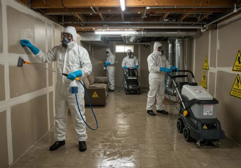 Basement Moisture Removal and Structural Drying process in Golden Valley, AZ